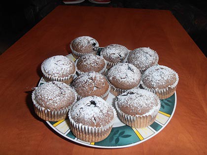 Vaníliás csokis muffin mogyorókrémmel